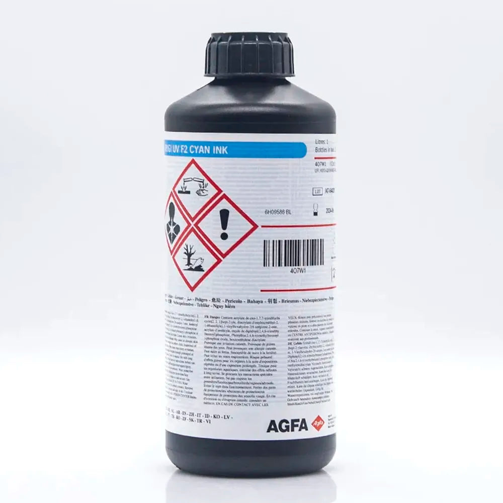 AGFA F2 UV LED Curing Ink cyan for CE4 and CE4M