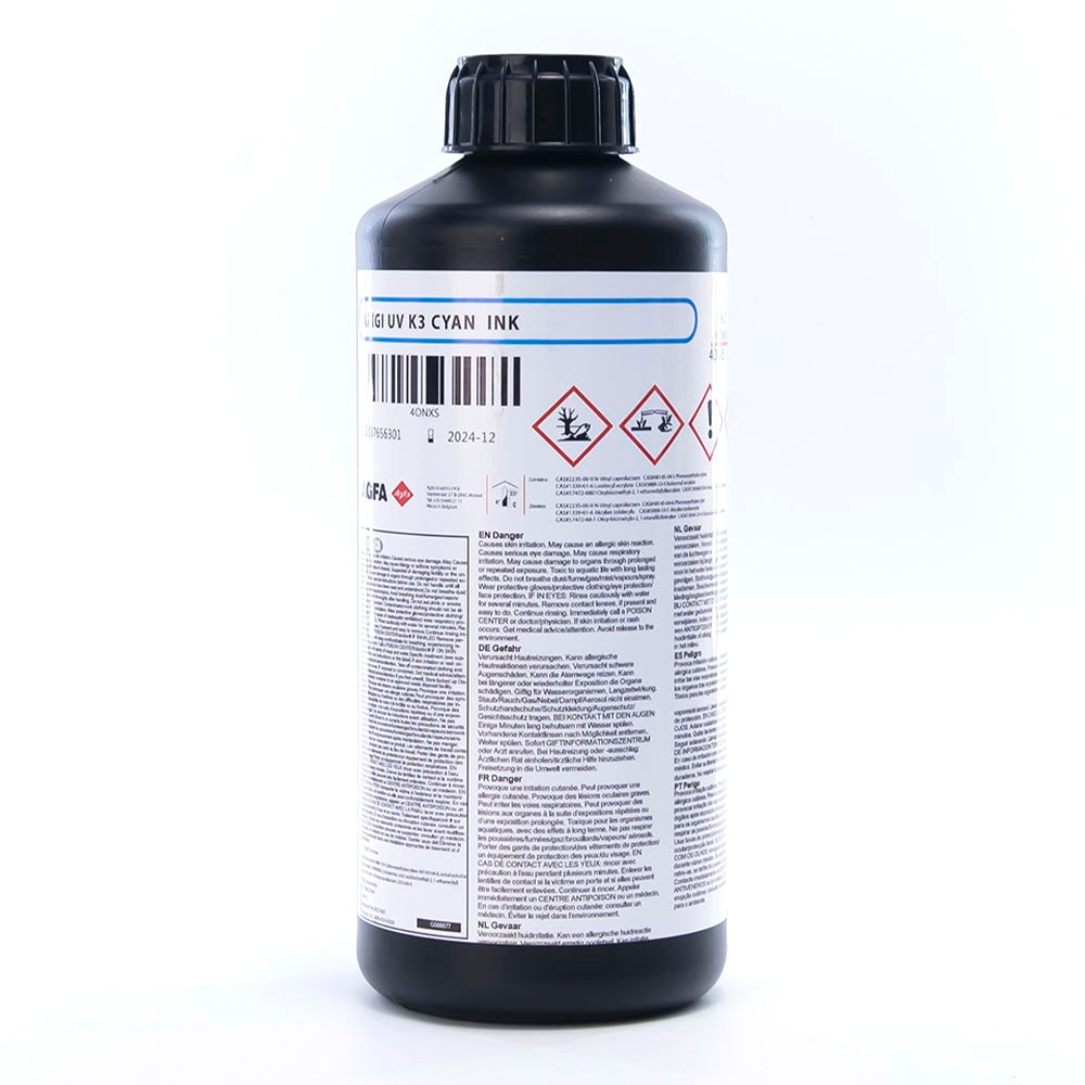 AGFA K3 Printing Ink cyan for Epson i3200-U1 and KJ4A-0300