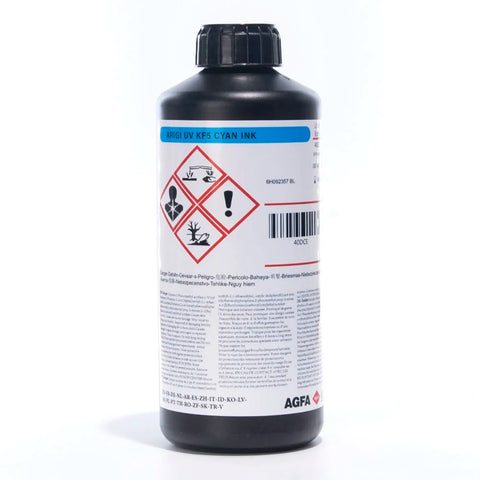 AGFA KF5 Printing Ink cyan for Epson DX5 and Epson DX7