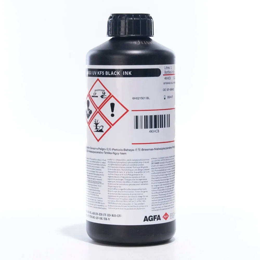 AGFA KF5 Printing Ink black for Epson DX5 and Epson DX7