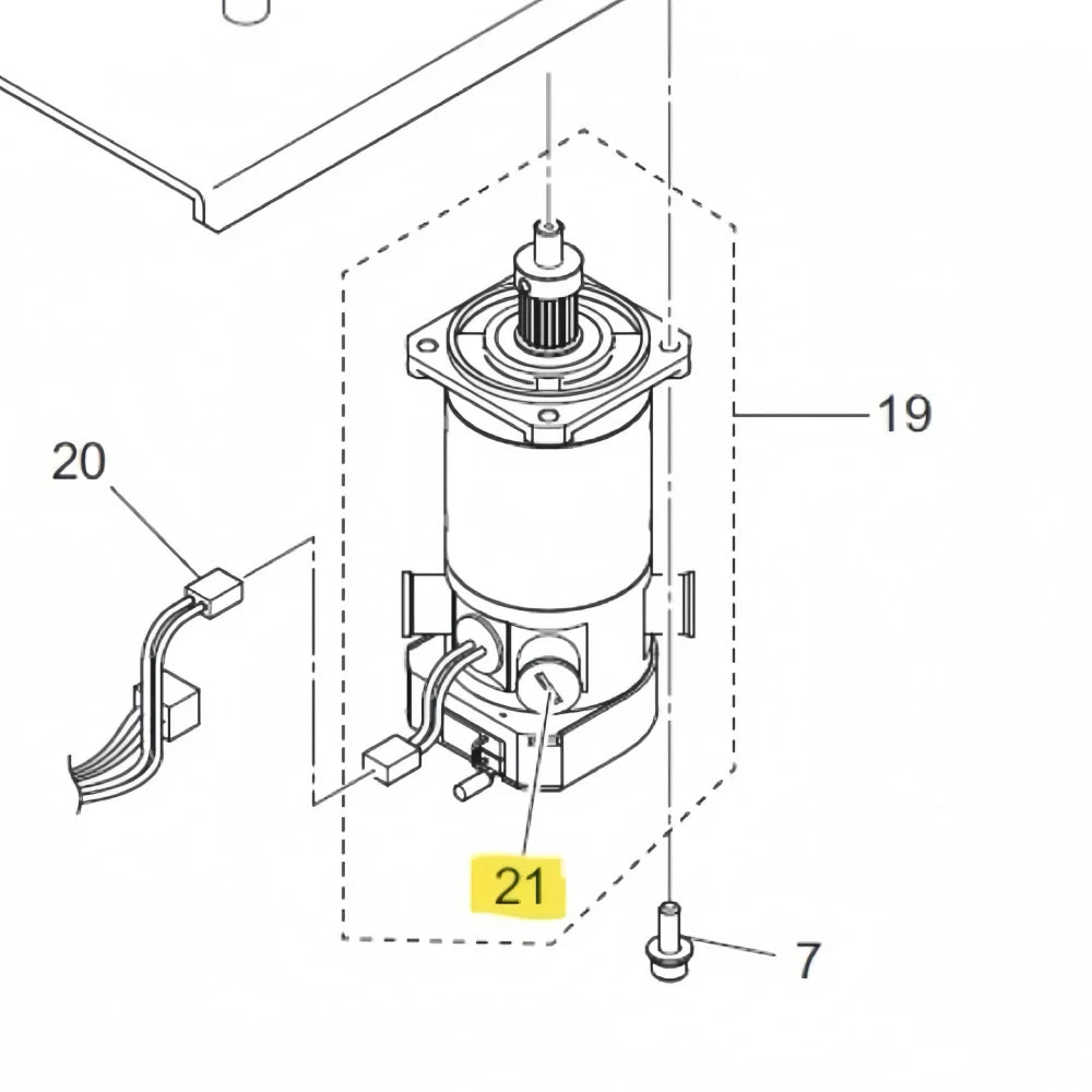 MP-TS1981273 - Original Mimaki Y-Motor Brush yellow