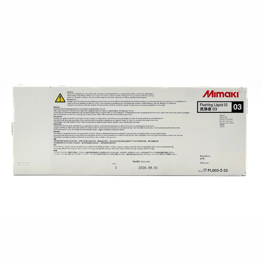 FL003-Z-22 – Mimaki Printer Head Flushing Liquid 03 Cartridge