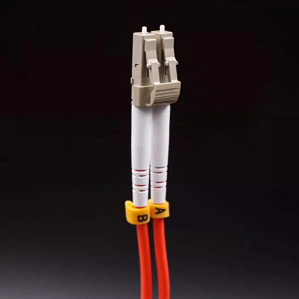 Orange Square-Head Dual-Core Fiber Optic Cable Printhead Cable