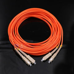 Orange Square-Head Dual-Core Fiber Optic Cable Printhead Cable