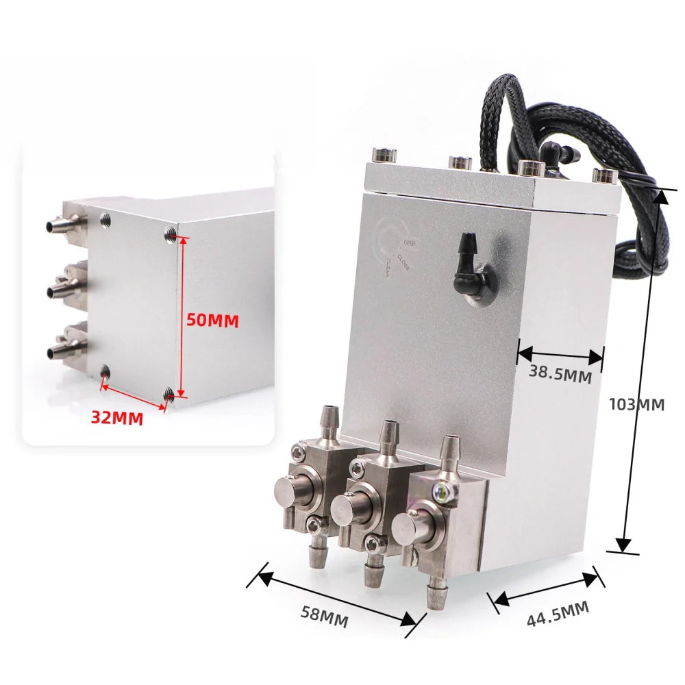 Sub Ink Cartridge 3 Valve Metal Tank