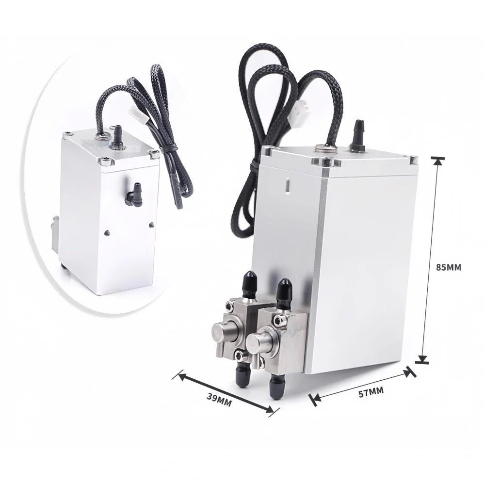 Sub Ink Cartridge Dual Valve Aluminum Assembly