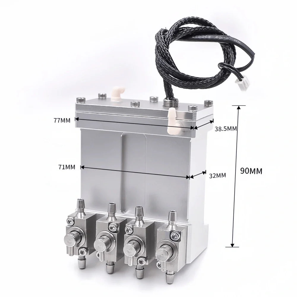 Sub Ink Cartridge Ricoh 4 Valve Metal Assembly