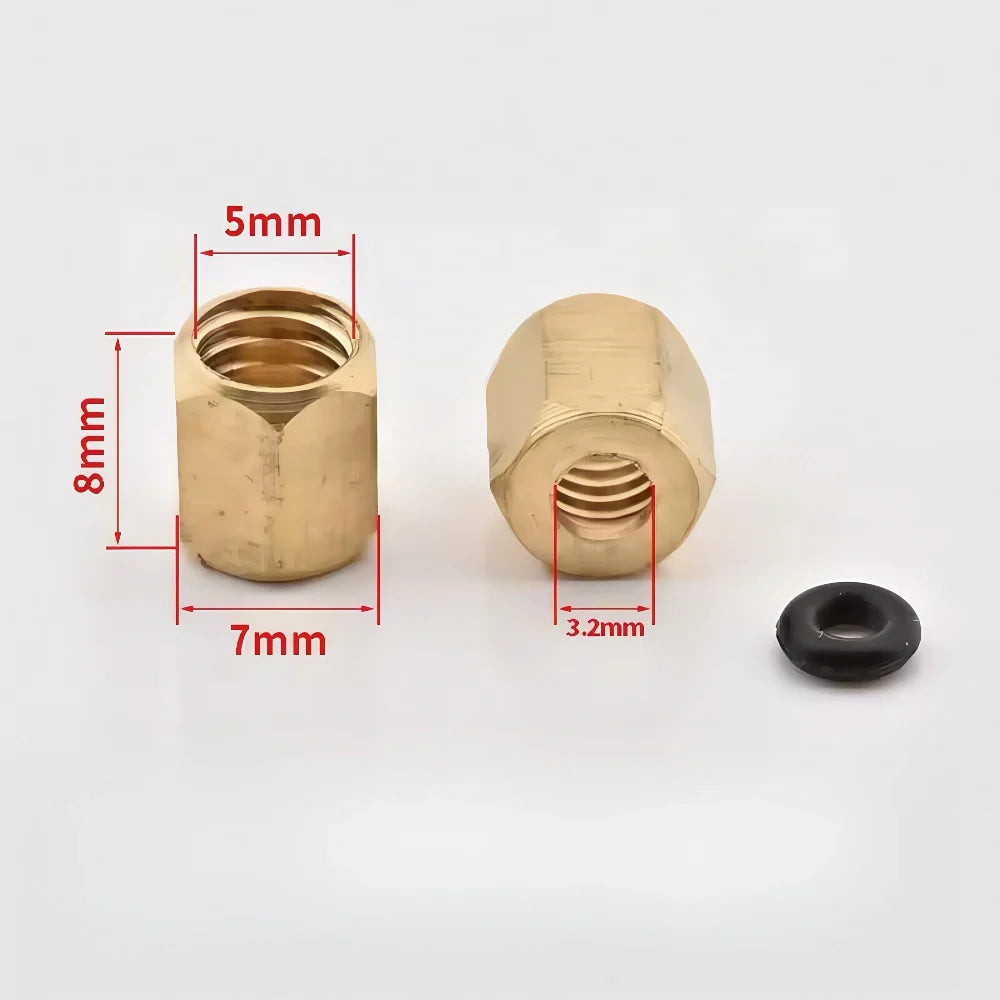 Threaded Ink Connector - 4×3mm wide-format printer part
